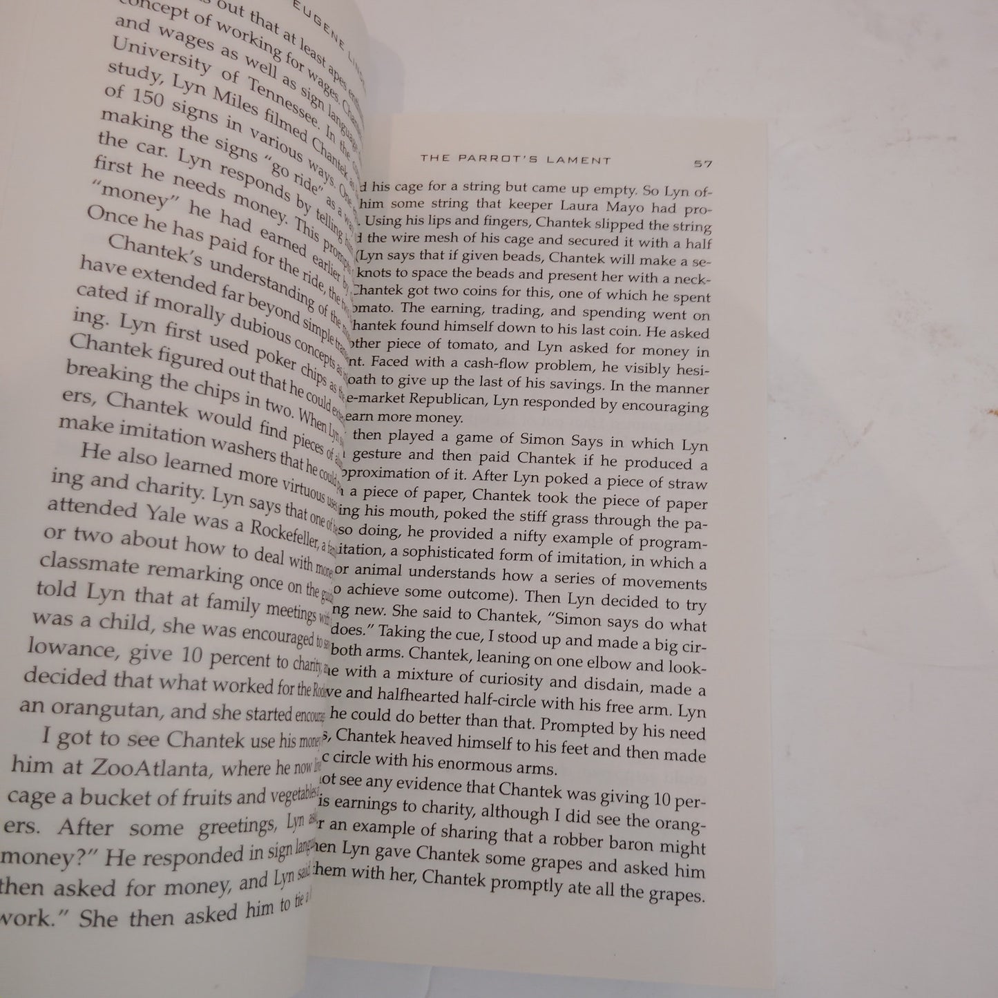 The Parrot’s Lament 1999 Paperback LN Animal Behavior Stories Pets Humor Science