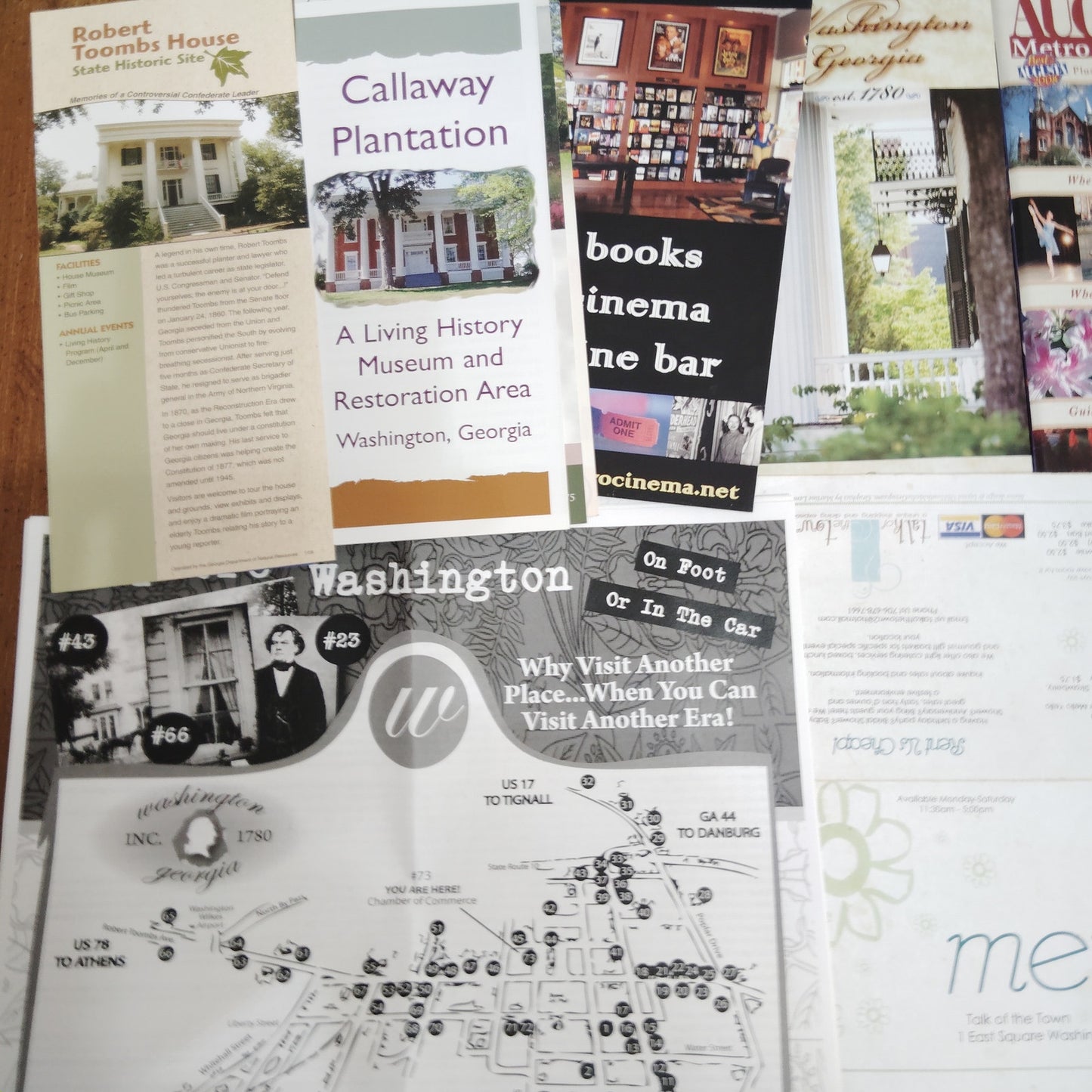 Vintage Georgia Travel Ephemera Lot: Washington, Augusta, Callaway Guides & Maps
