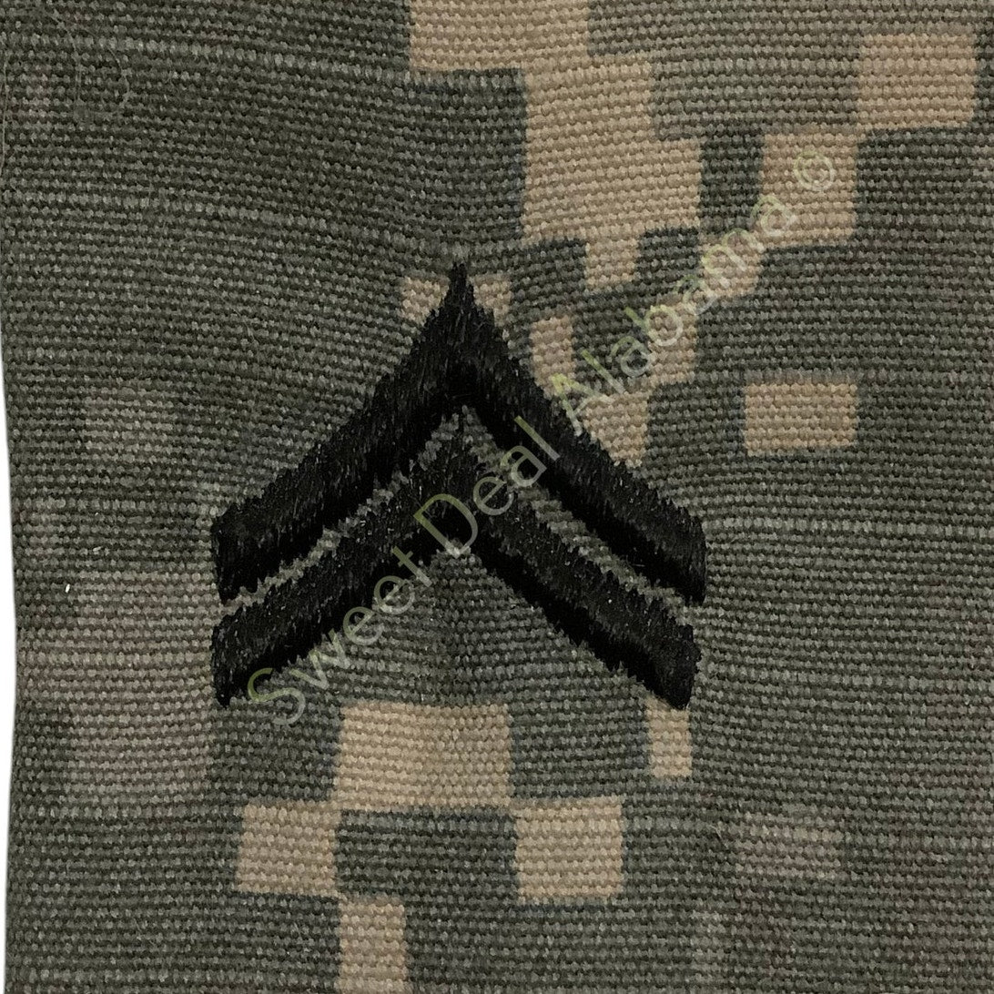 U.S. Army Corporal (E-4) OCP Rank Slip-On Insignia, Digital-Camo, 2" x 1.75"