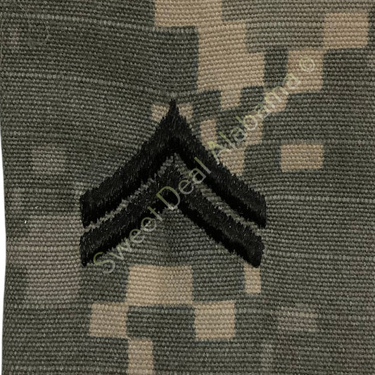 U.S. Army Corporal (E-4) OCP Rank Slip-On Insignia, Digital-Camo, 2" x 1.75"