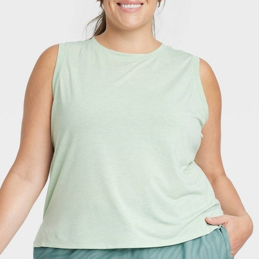 All in Motion Cropped Active Tank Top – Fern Green – Women’s 4X