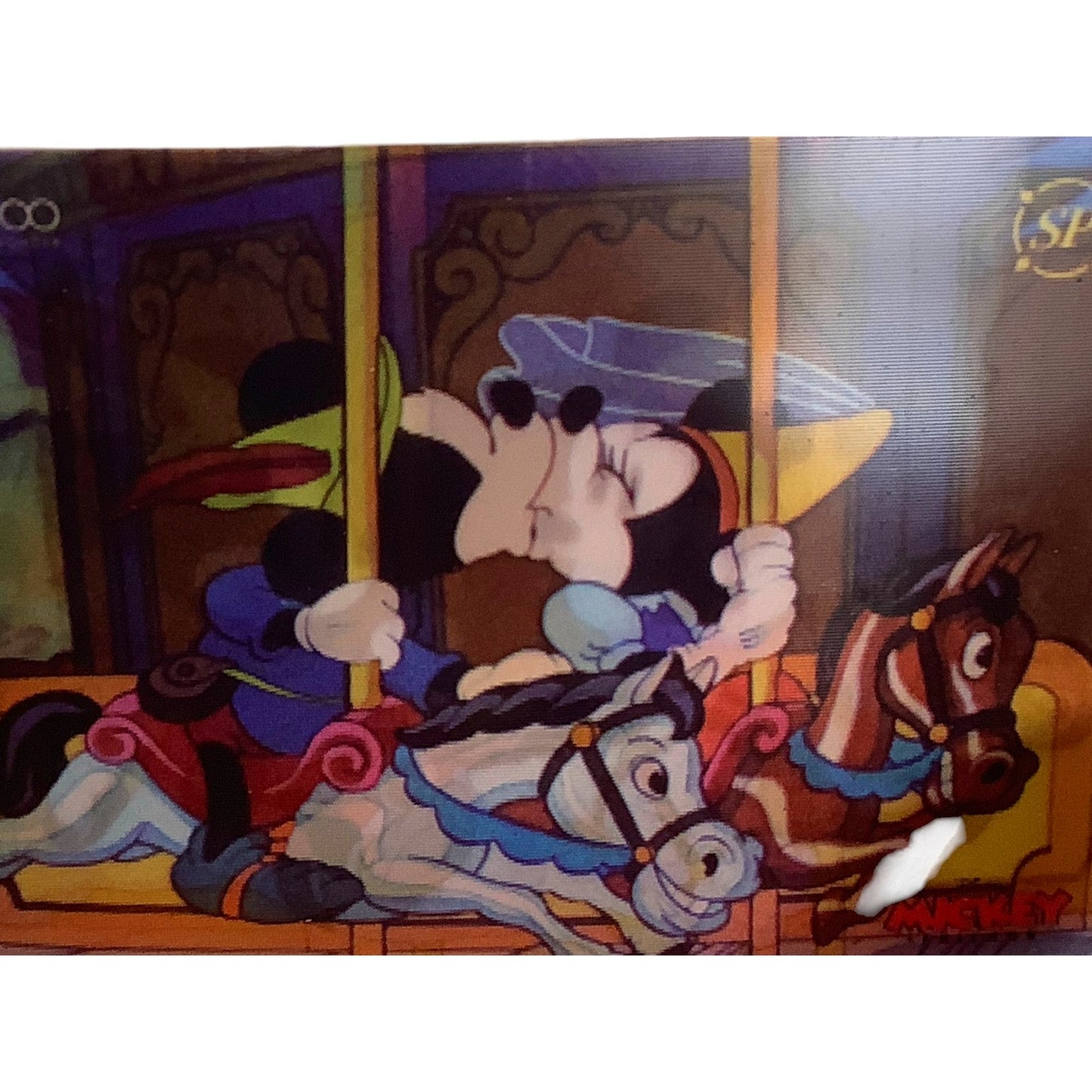 Mickey & Minnie Kissing 3D Card, Disney 100th Anniversary Wonder Collectors Card