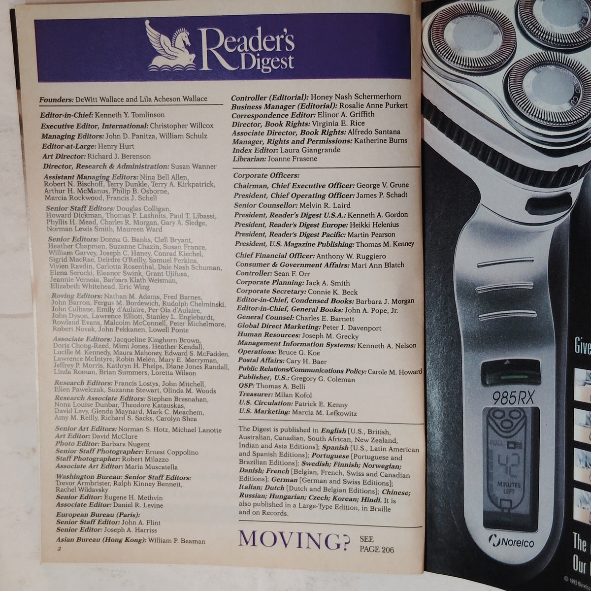 Reader's Digest December 1993 Vintage Christmas Stained Glass Magazine