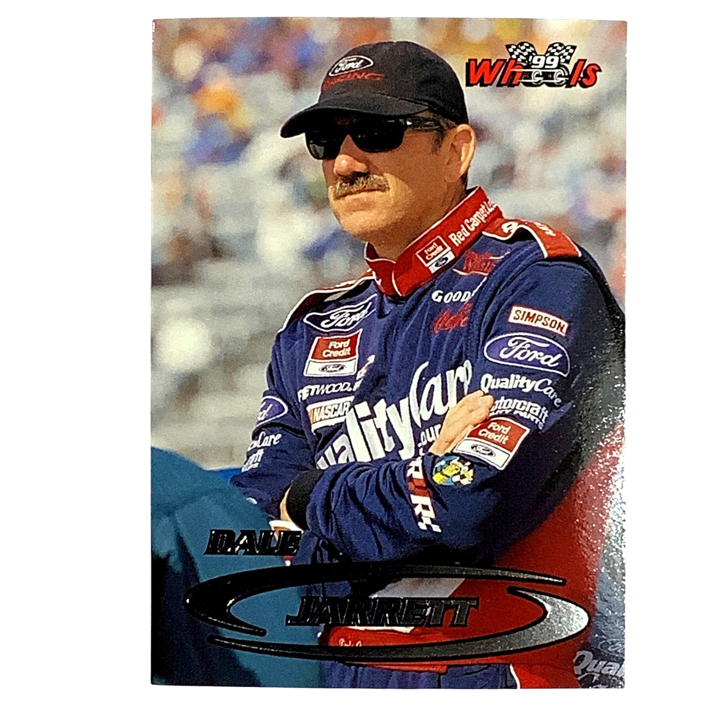 Dale Jarrett, Sponsor: Ford, Card 16, 1999 Wheels NASCAR Winston Cup, NM+