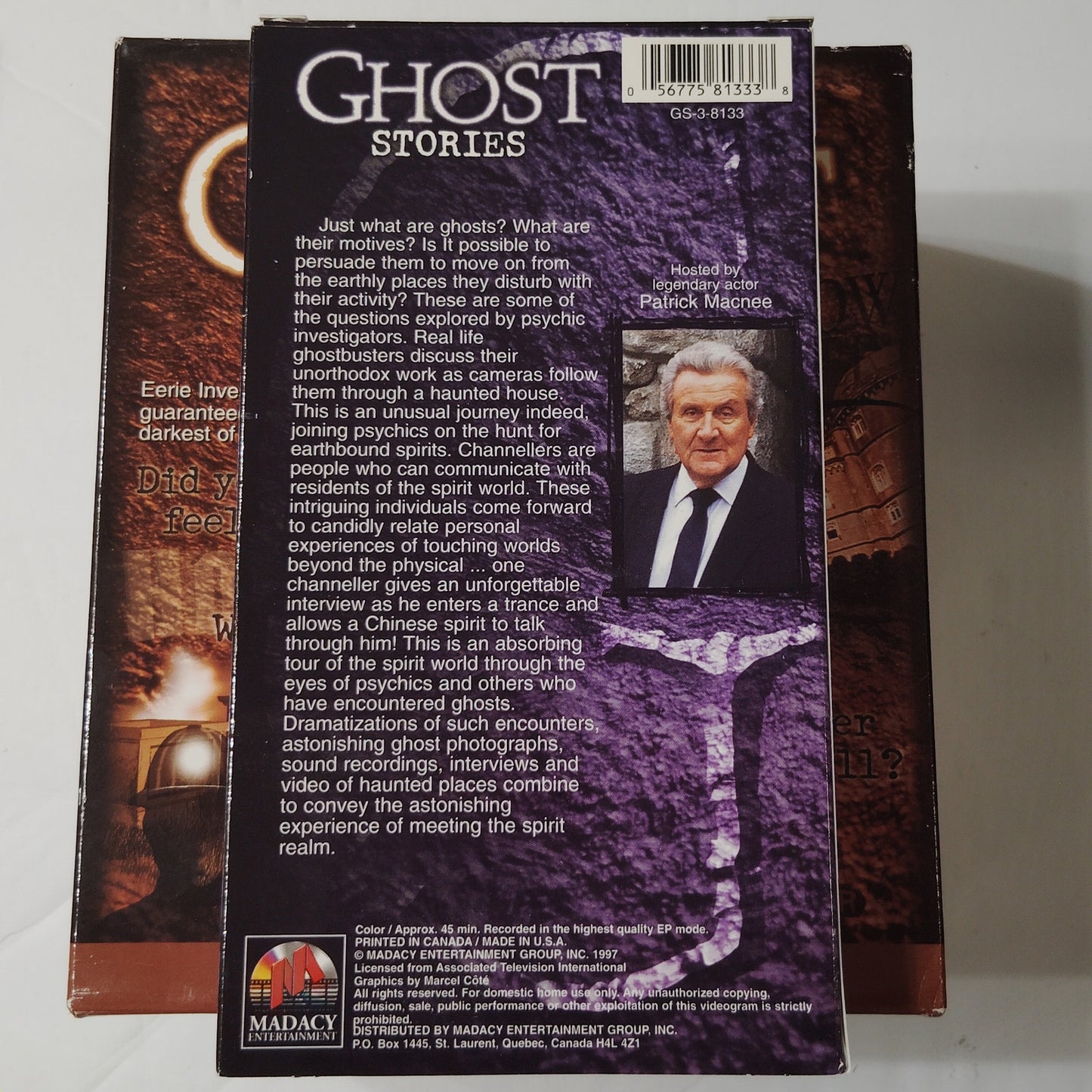 Ghost Stories VHS 6‑Tape Box Set 1997 Patrick Macnee Paranormal