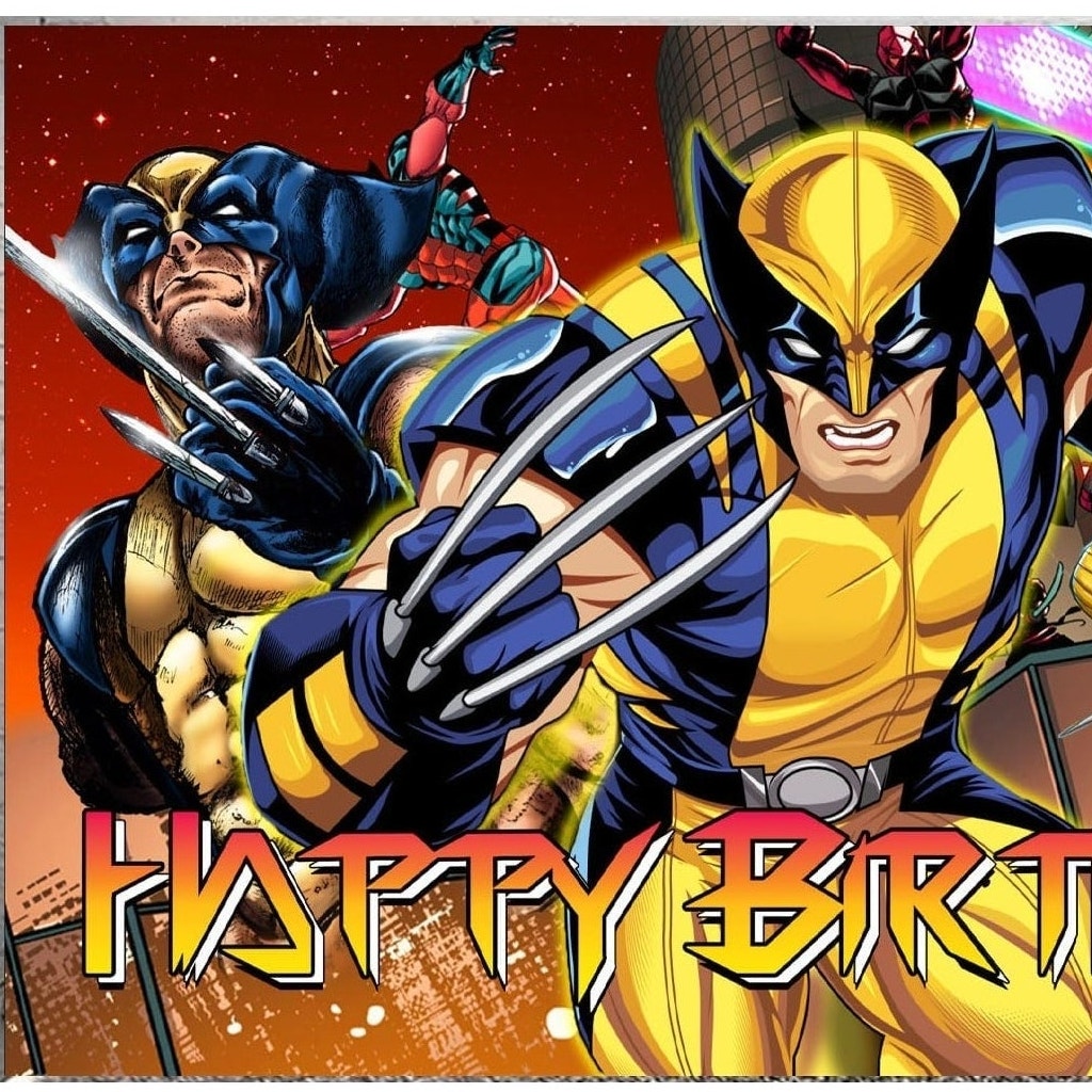 Kids Super-Hero Happy Birthday Banner 3×5 ft Fabric Backdrop Party Decoration