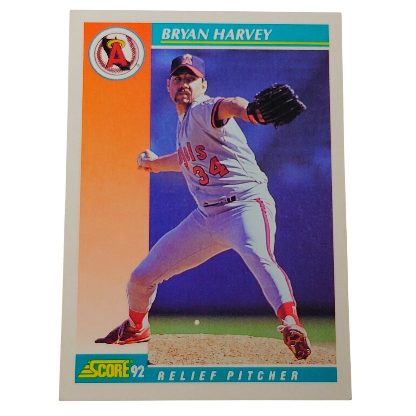 1992 Score Bryan Harvey #322 California Angels Relief Pitcher MLB Baseball NM