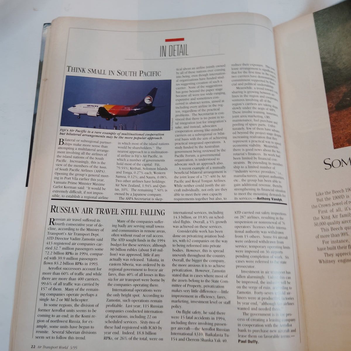 Air Transport World Magazine - May 1995: Delta Takes Off, 777 Delivers
