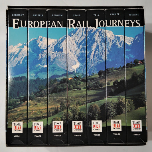 European Rail Journeys VHS 7‑Tape Box Set 1998 Time Life Travel