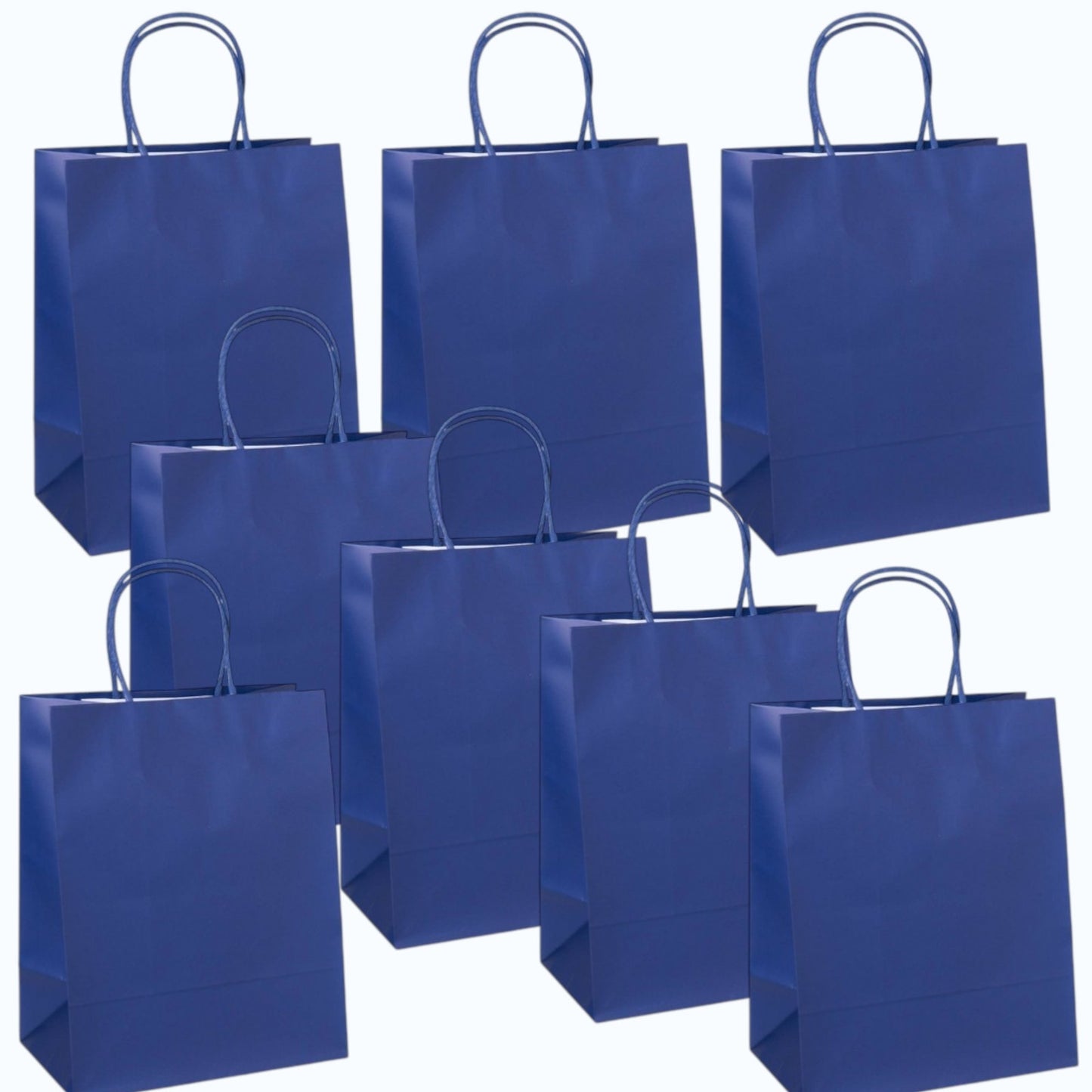 Spritz Small Gift Bags – Navy – 8‑Pack – 9‑3/4" × 7‑3/4"