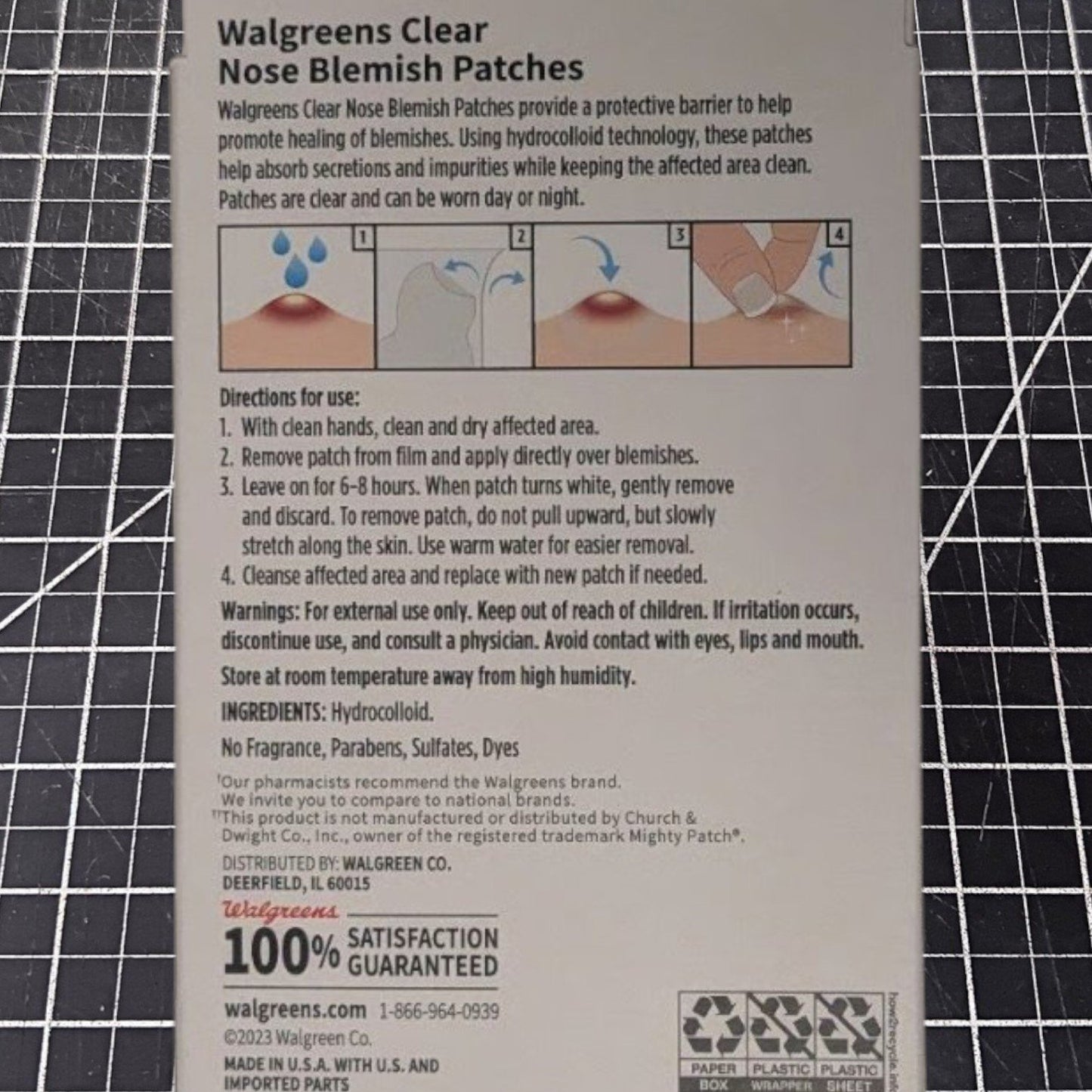 Walgreens Clear Nose Blemish Patches – Hydrocolloid – 5 Ct – Drug‑Free Acne Care