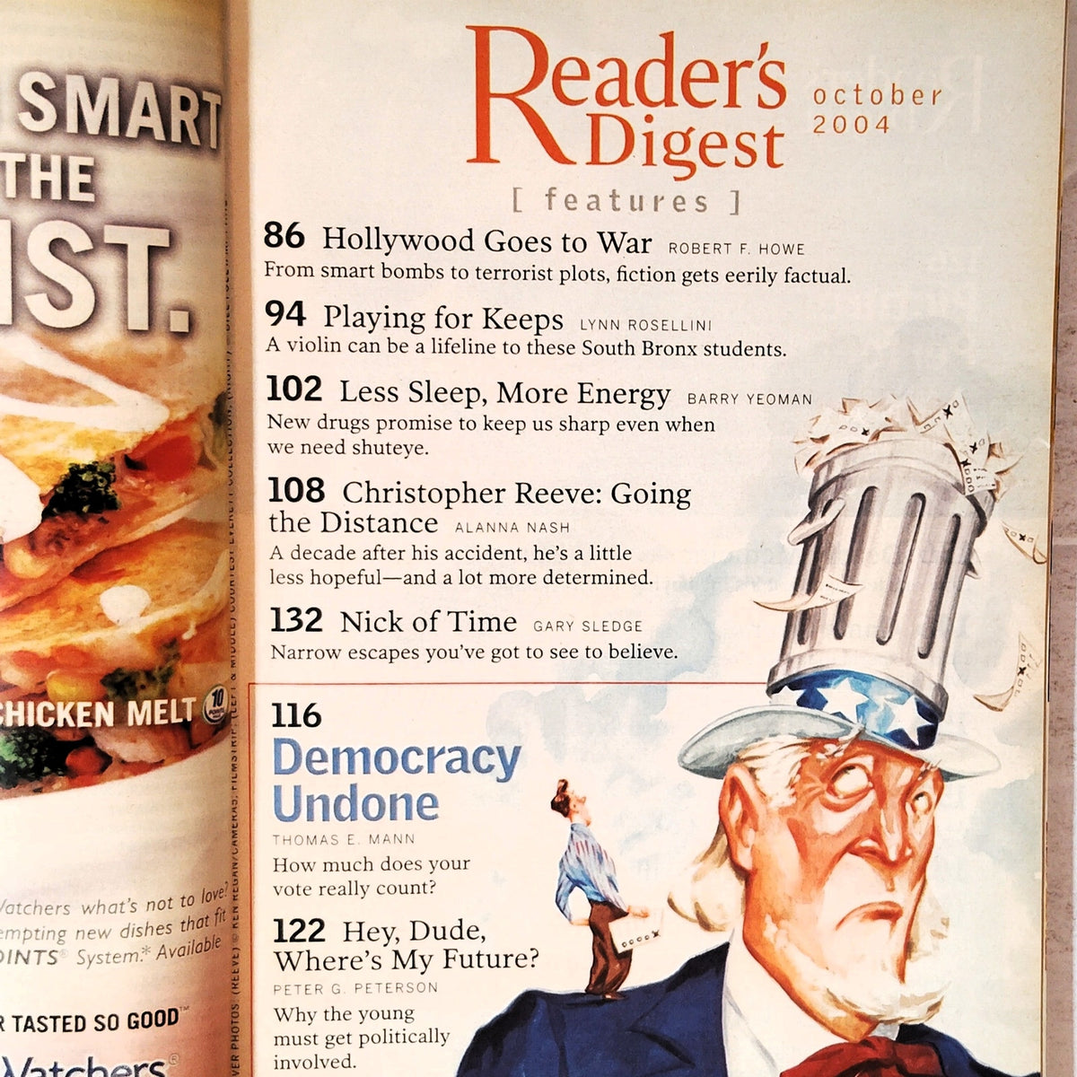 Reader's Digest October 2004 Christopher Reeve a Decade Later, Mag Back Issue