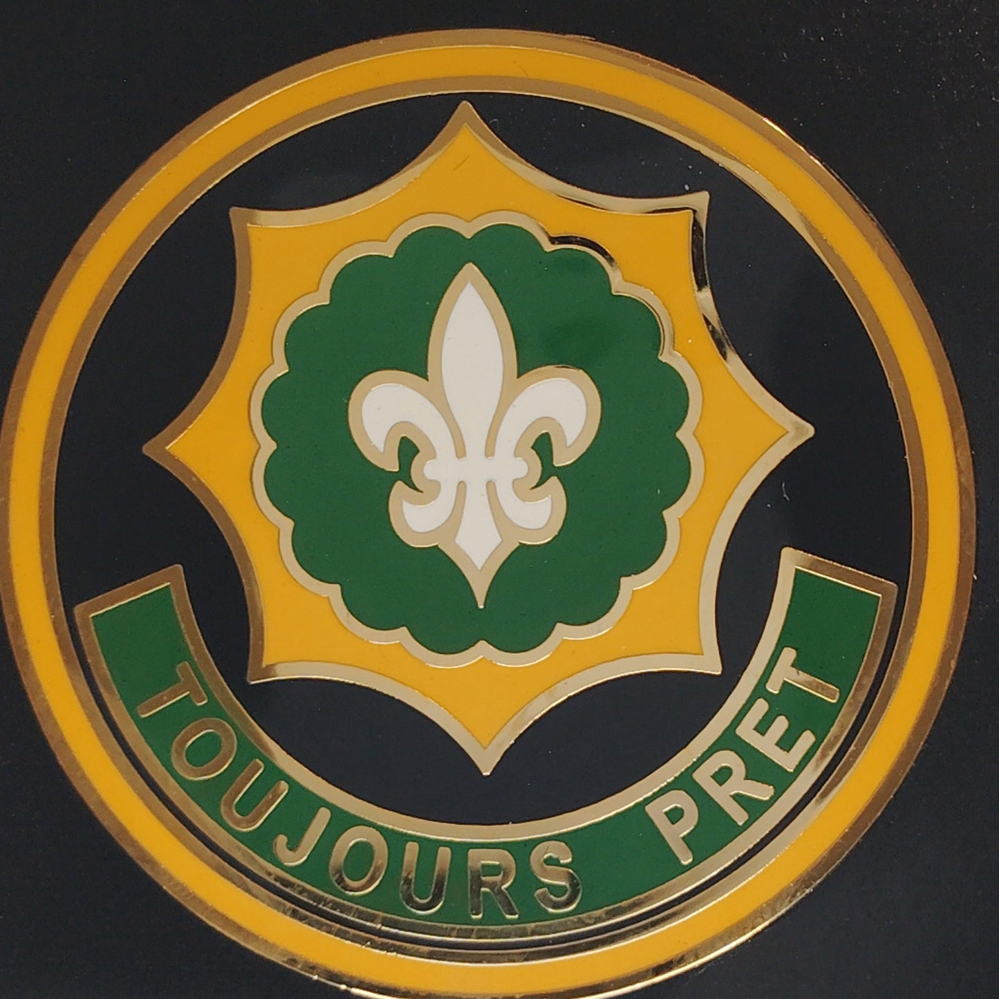 2nd Cavalry Regiment CSIB Novelty Hat Lapel Pin Toujours Prêt 2" Diameter