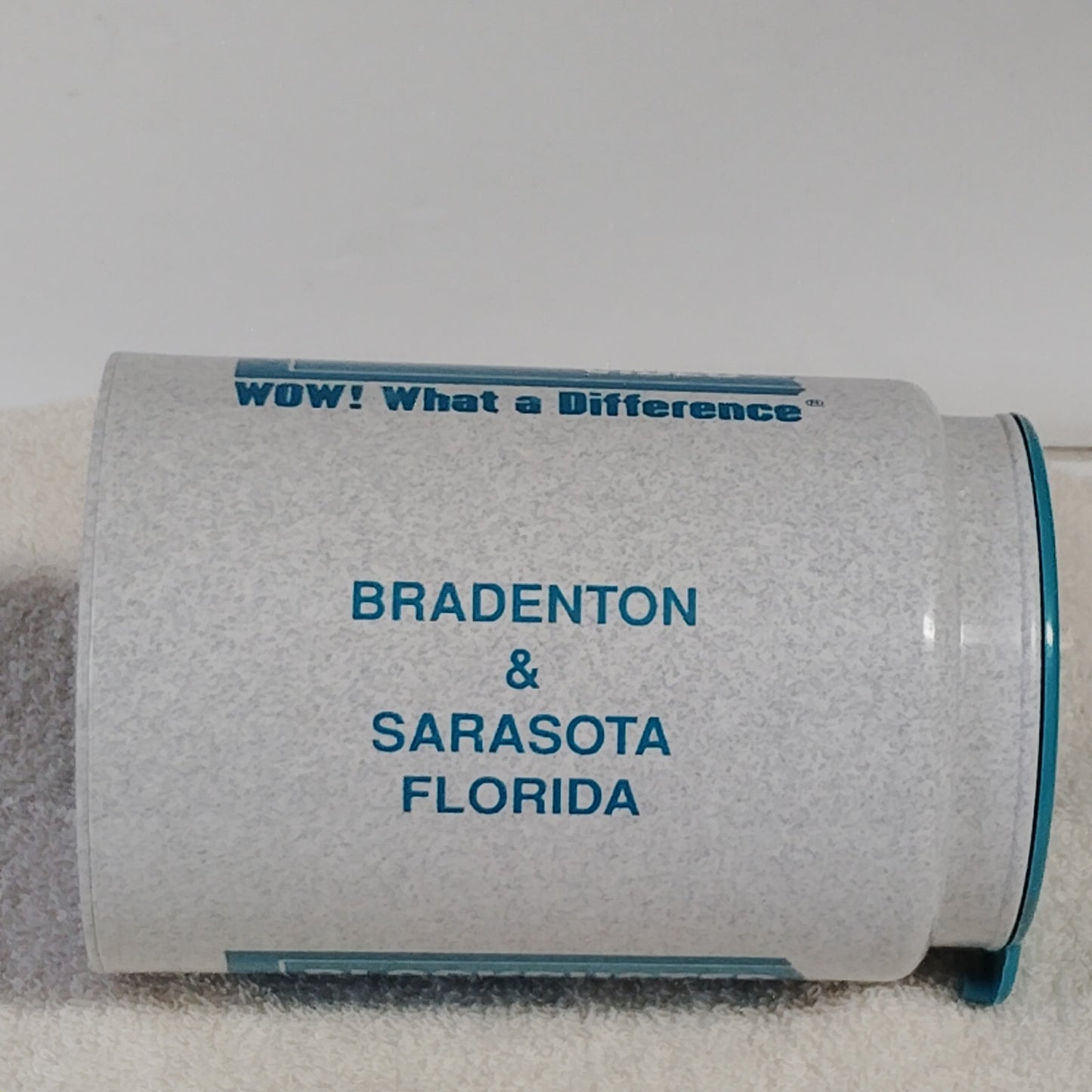 VTG Blockbuster Video WOW What a Difference Travel Mug 1990s Whirley