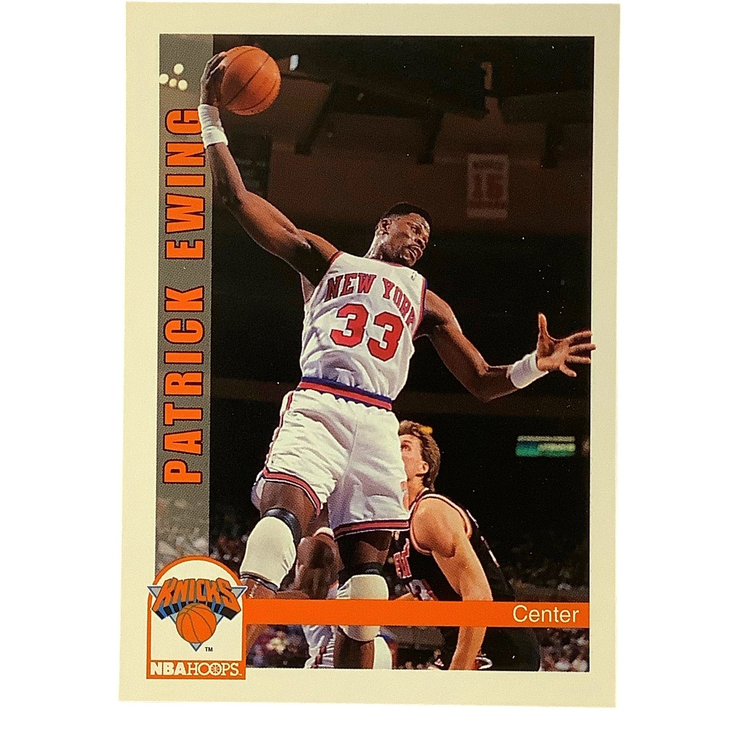 Patrick Ewing (C), Card #153, New York Knicks, 1992 Skybox NBA Hoops