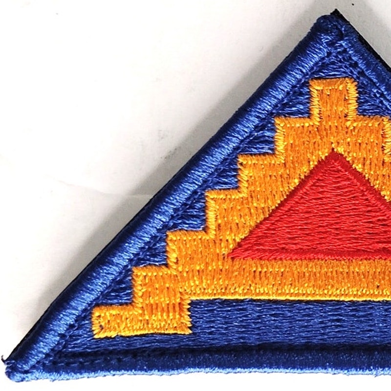 US Army 7th Army SSI Embroidered Patch Seven Steps to Hell 3‑5/8" × 2" Hook Back