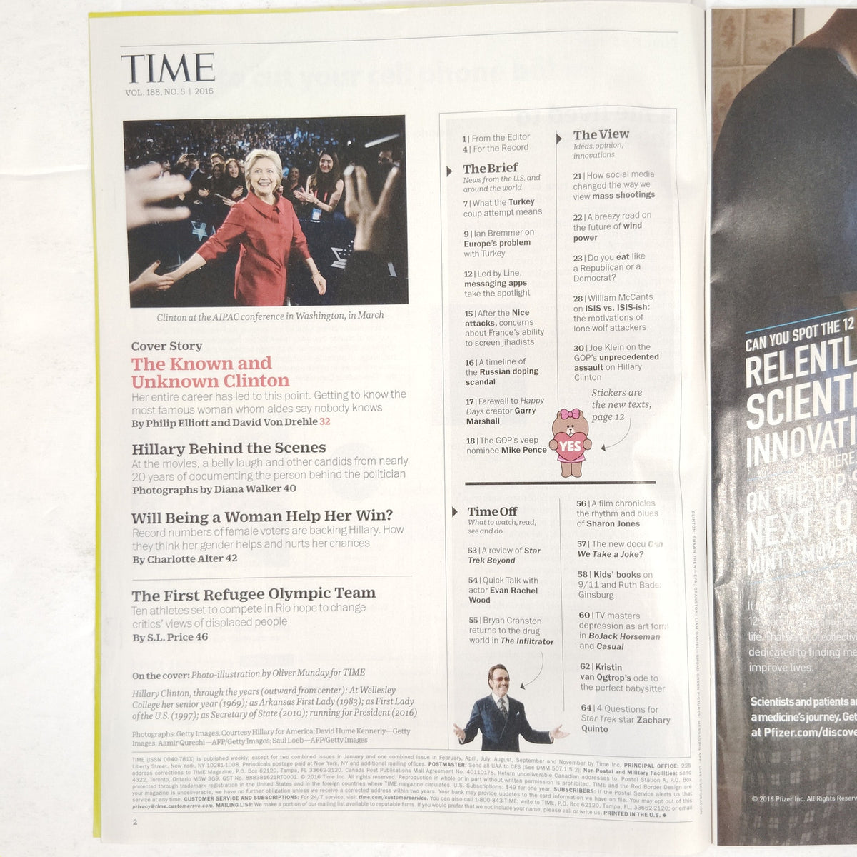 TIME Magazine August 1 2016 In Search of Hillary Clinton Vol 188 No 5