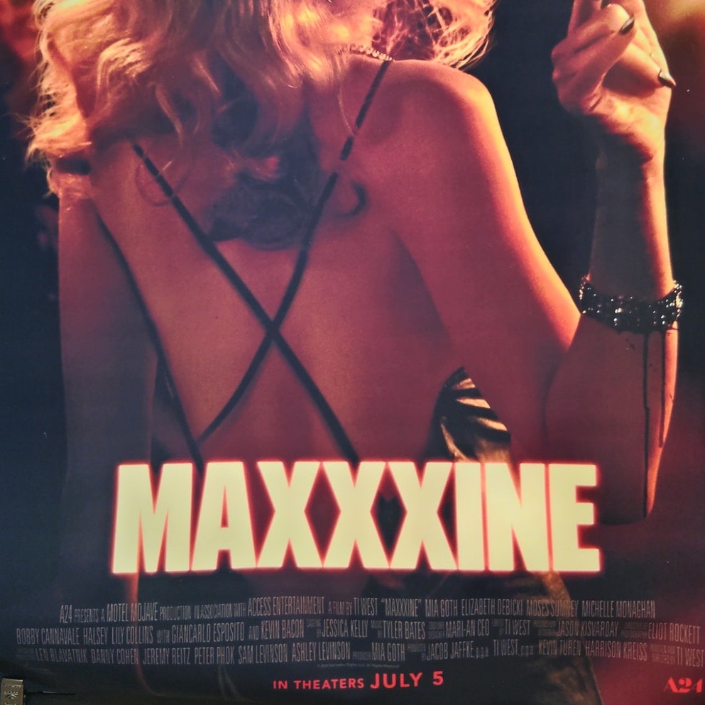 MaXXXine Movie Canvas Print Poster 16x24" Unframed, Hollywood Thriller Wall Art