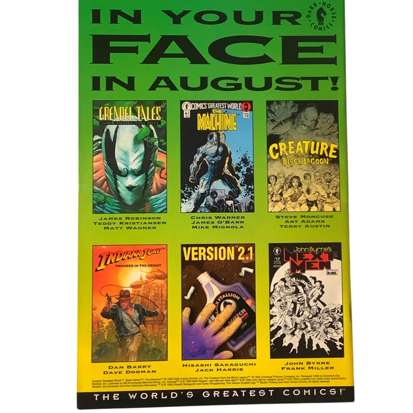 John Byrne's Next Men,  Incorporating M4, No.16, July 1993, Darkhorse Comics