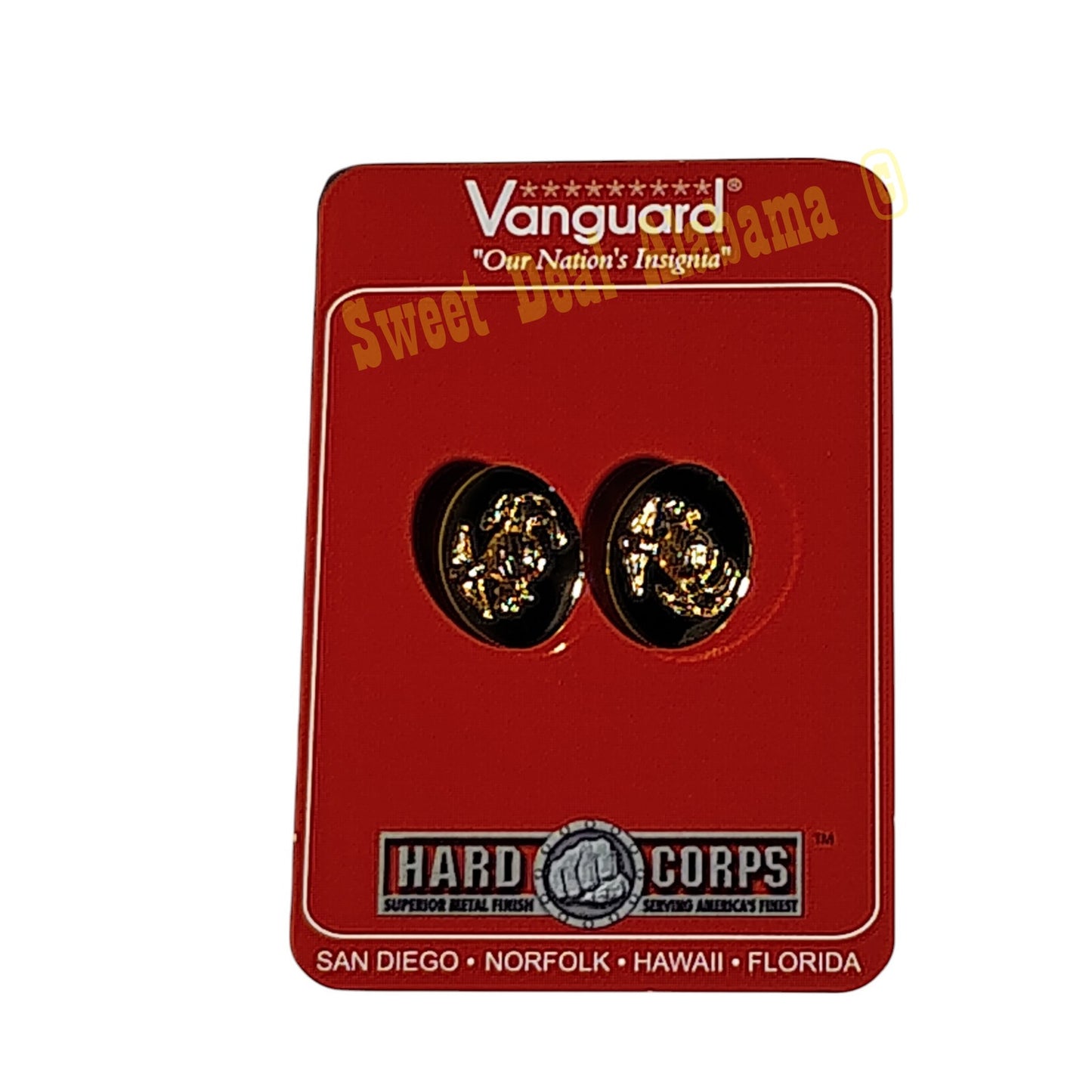 Vanguard Non-Commissioned Officer Cufflinks, Globe and Eagle, 5/8H" x 13/16"W
