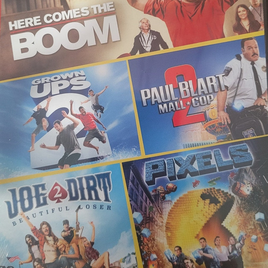 Comedy 5-Movies - Grown Ups 2 Here Comes the Boom Joe Dirt 2 Mall Cop 2 Pixels