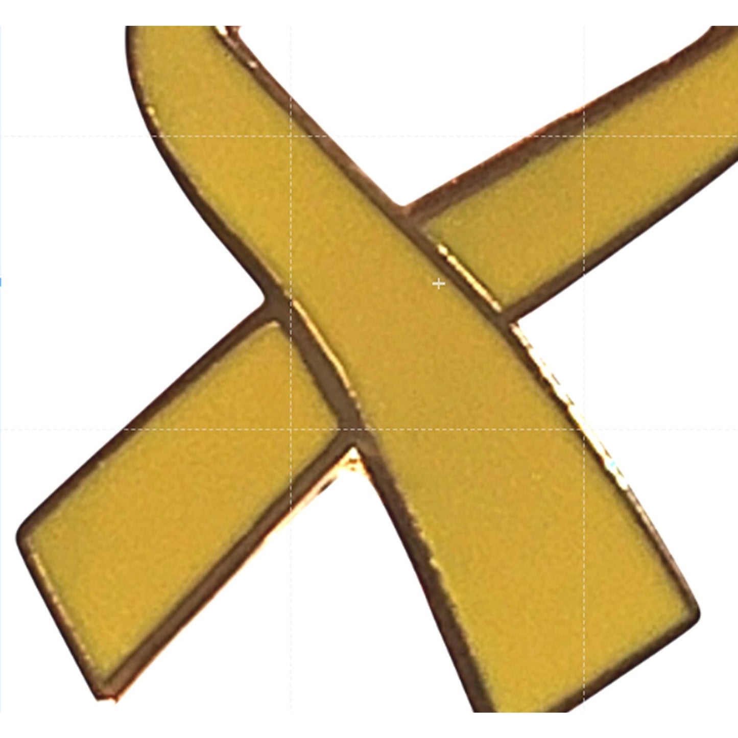 Yellow Awareness Ribbon Novelty Biker Jacket Hat Lapel Pin 7/8" × 3/4"