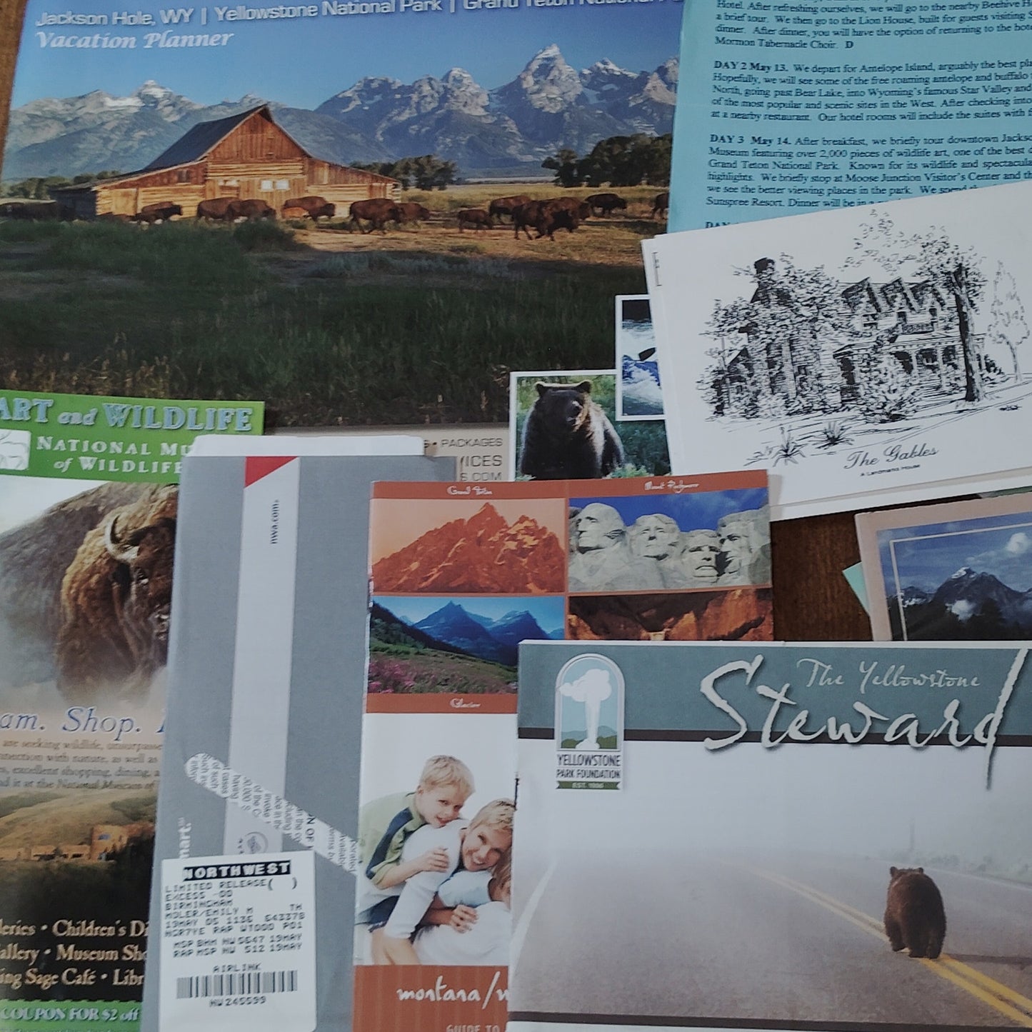 Vintage 2005 Wyoming South Dakota Utah Travel Ephemera Lot Maps Guides Magazines