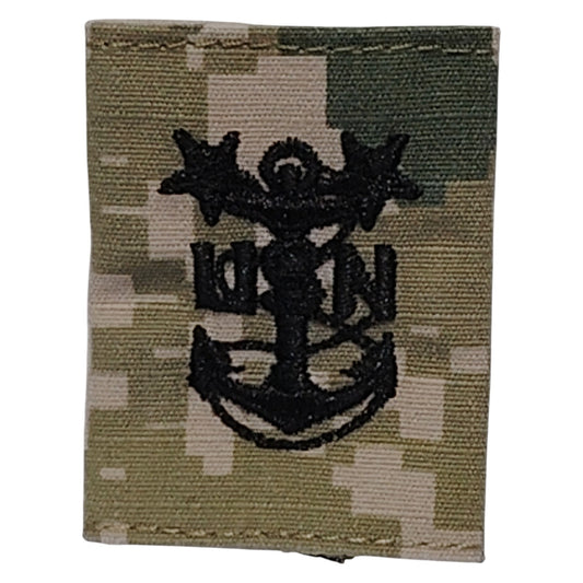 Navy Parka Tab Device Woodland Digital Embroidered E9 Master Chief Petty Officer
