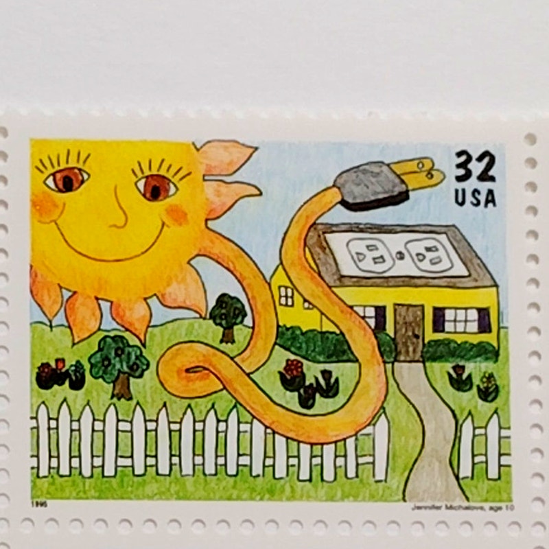 Block of 4 – 1995 USA 32¢ Kids Care Environment MNH Scott 2954a Set