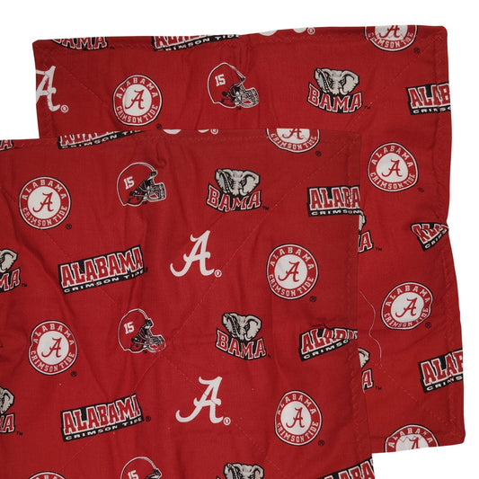 1992/93 Alabama Crimson Tide Quilted Decorative Trivets – #15 David Palmer, 10.5" x 10.5", Set of 2