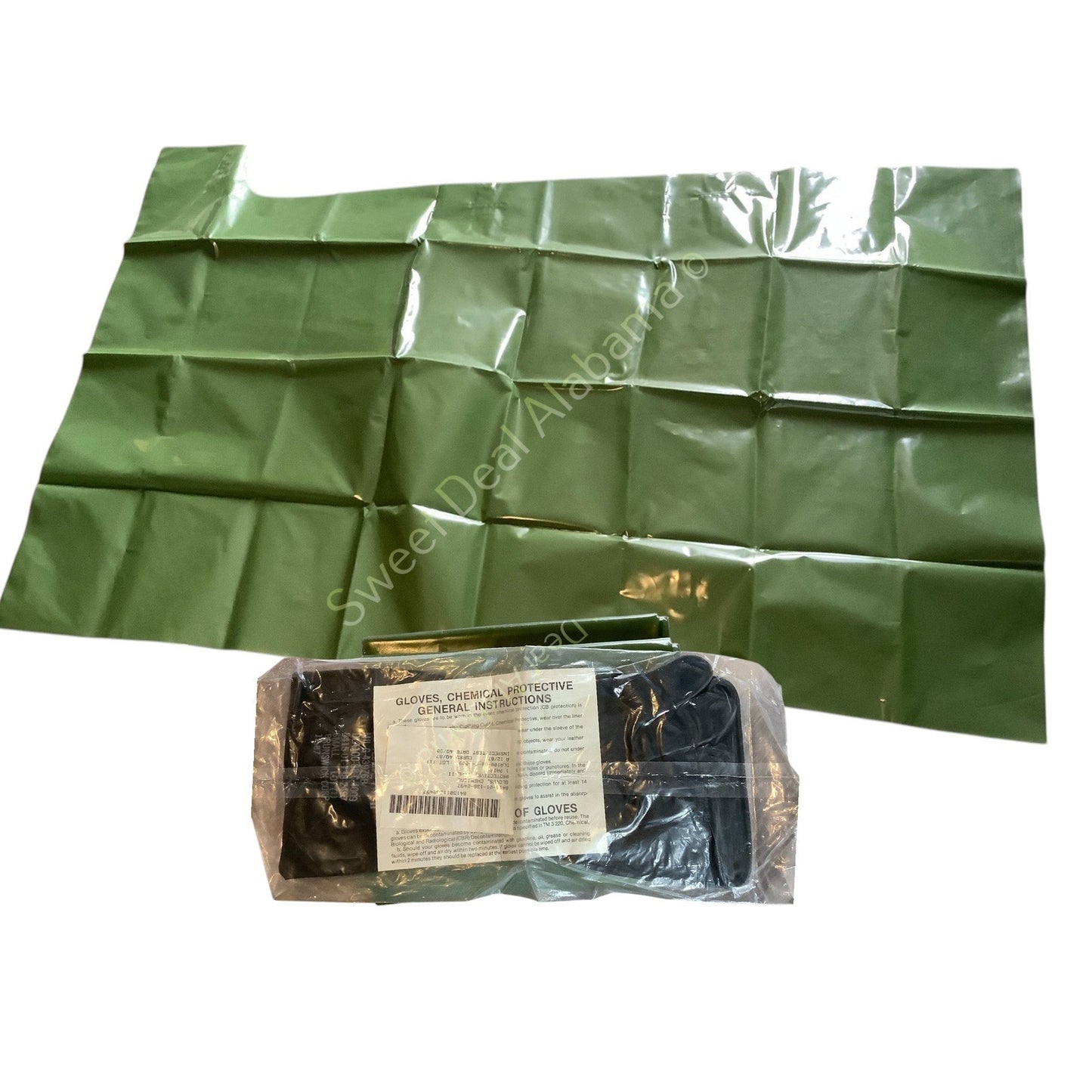 NIP, Vintage Chemical Protective Casualty Bag w/ Chemical Protective Gloves