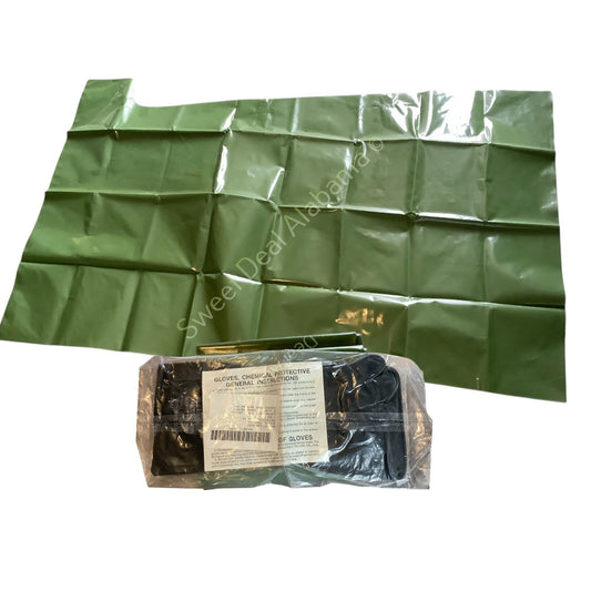 NIP, Vintage Chemical Protective Casualty Bag w/ Chemical Protective Gloves
