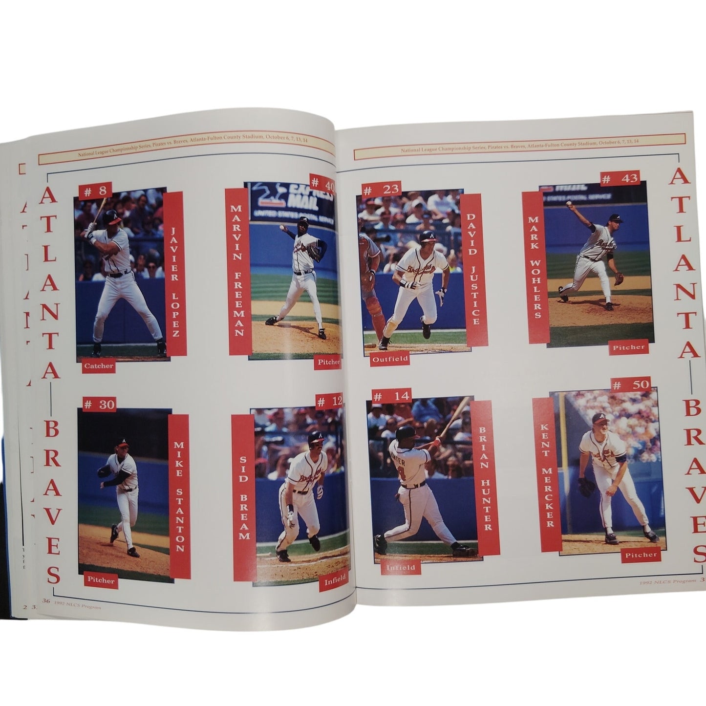 1992 National League Championship Series Program – Atlanta Braves vs. Pittsburgh Pirates, Atlanta GA