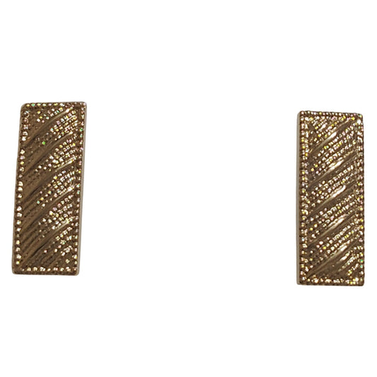 HWC Gold‑Tone Lieutenant Rank Bars – Corrugated – 3/4" × 1/4" Pin Set
