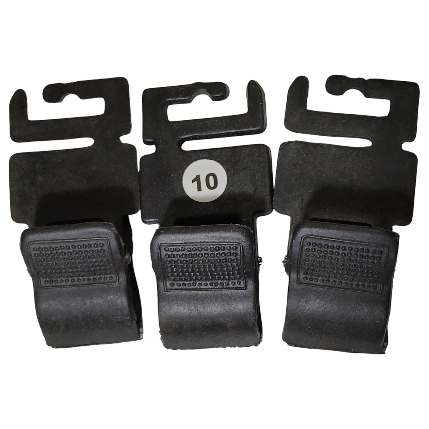 3pcs Heavy-Duty Black Plastic Adapter Clips – Pegboard Hook Compatible, Strong Grip, 1¾" x 3.75"