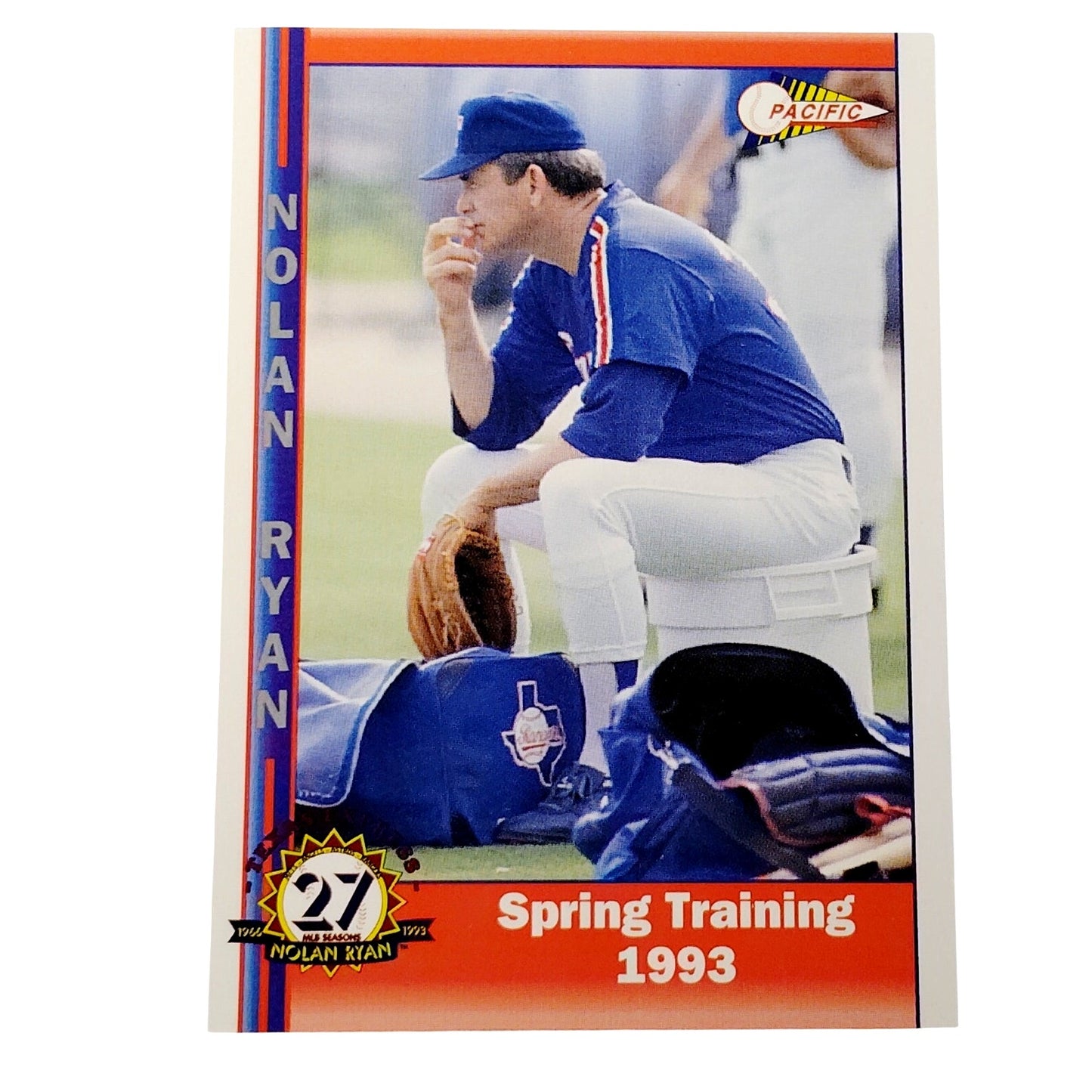 1993 Pacific Texas Express Nolan Ryan 247 Texas Rangers Pitcher Baseball Card NM