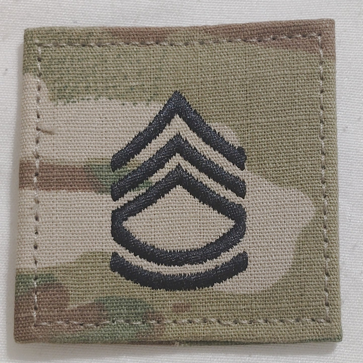 US Army Sergeant First Class SFC, E‑7 Patch OCP Scorpion W2, 2"×2" Sew‑On Device