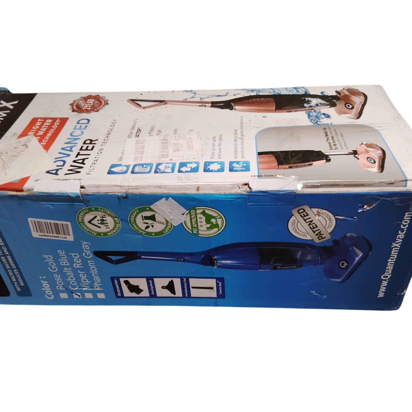 Quantum X QX‑8002 PH Wet/Dry Vacuum Body Motor, Basin, Handle w/HW, Micro Insert