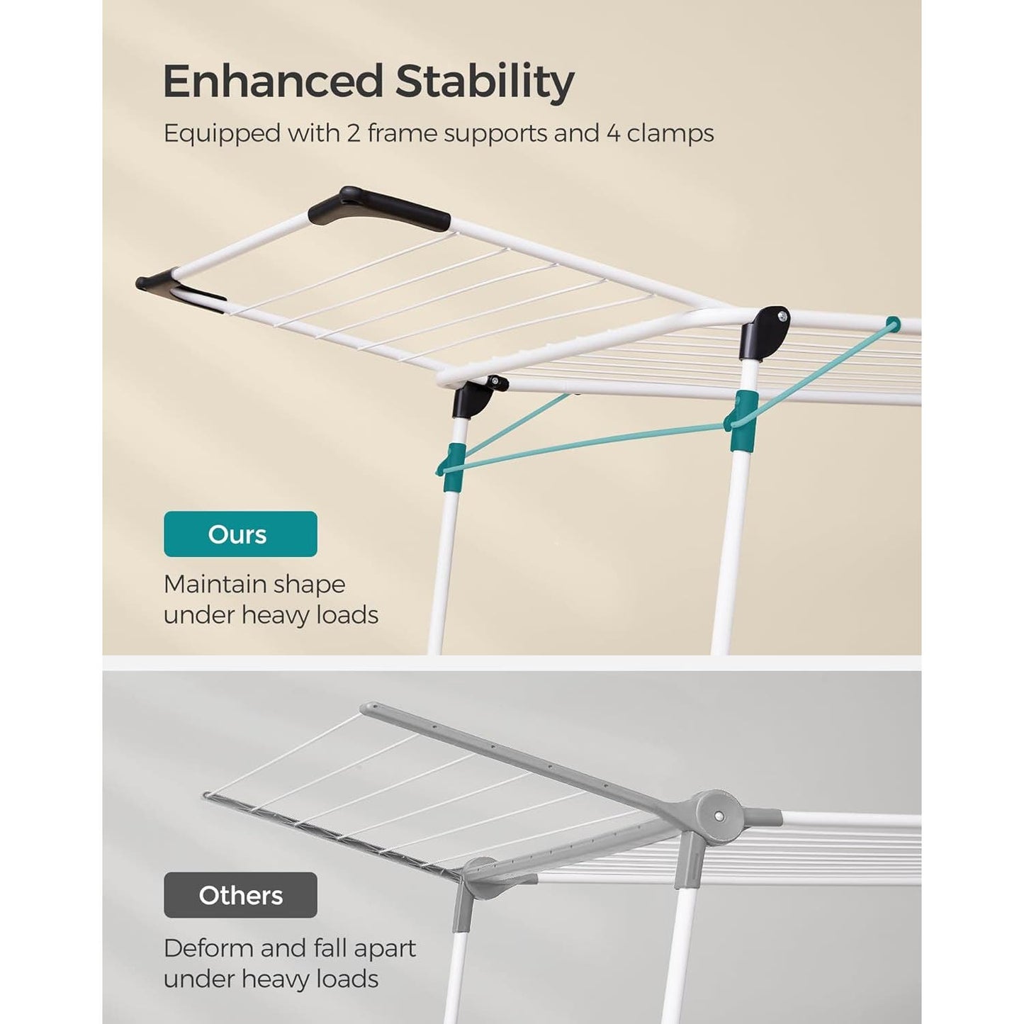 Clothes Drying Rack Foldable, Gullwing Laundry Rack, 22.2 x 68.1 x 38 inches [Local Pickup in the Cropwell AL area 35054 due to package size]