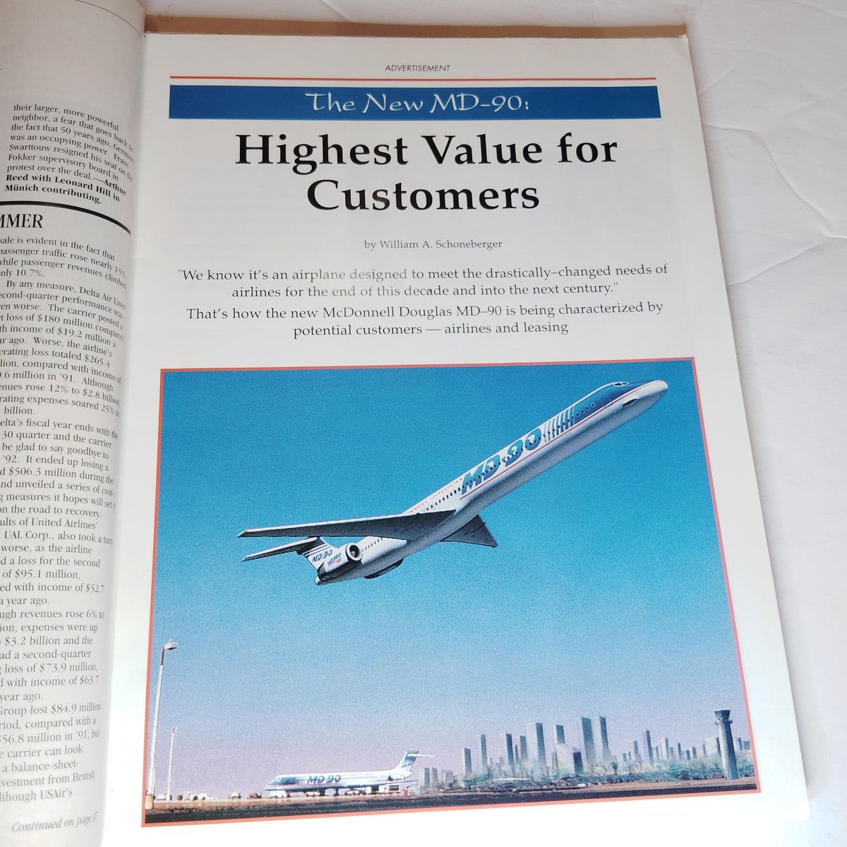 Air Transport World Magazine Sept 1992 - Aviation Management & Airline Industry