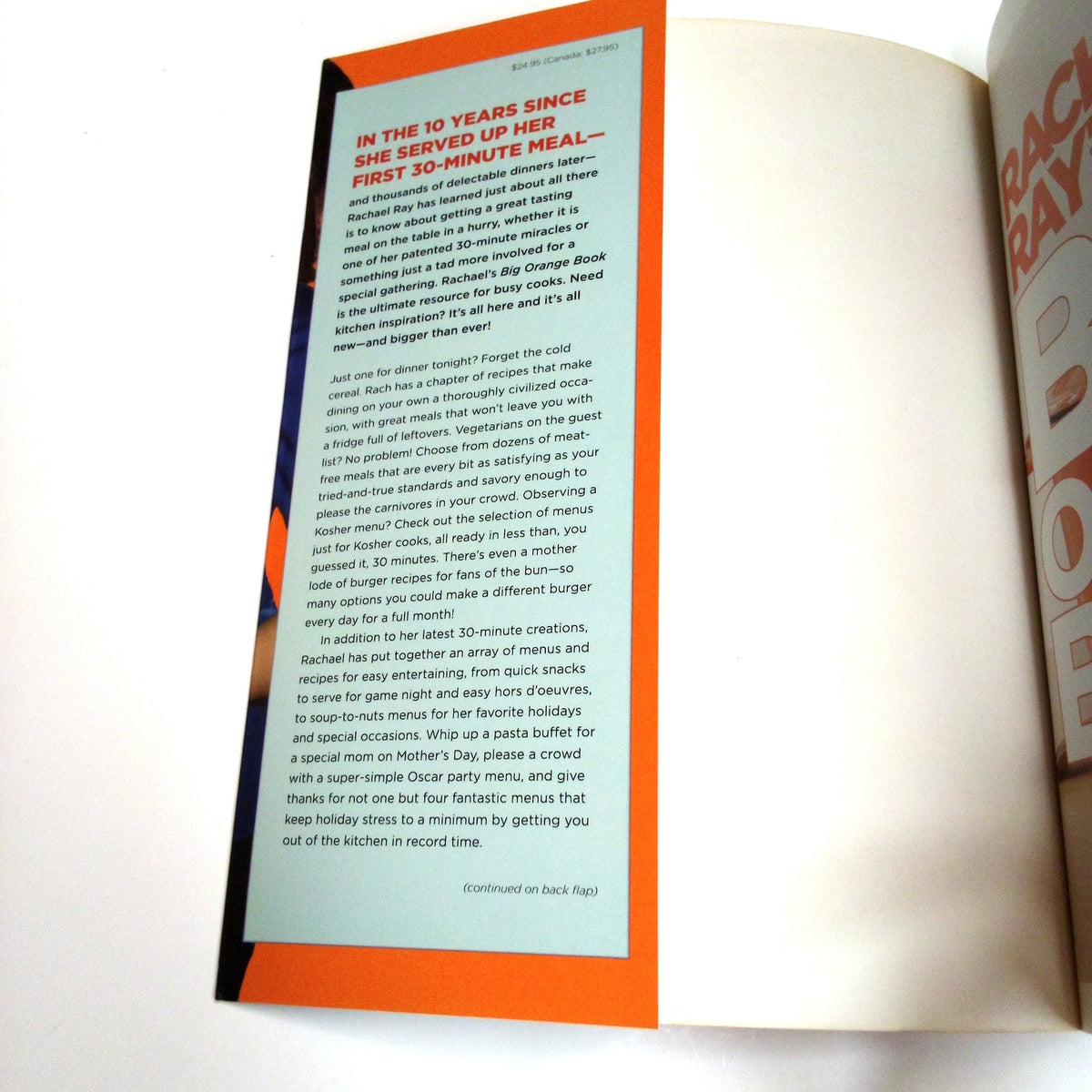 Rachael Ray's Big Orange Book - Softcover Cookbook, 30-Minute Meals