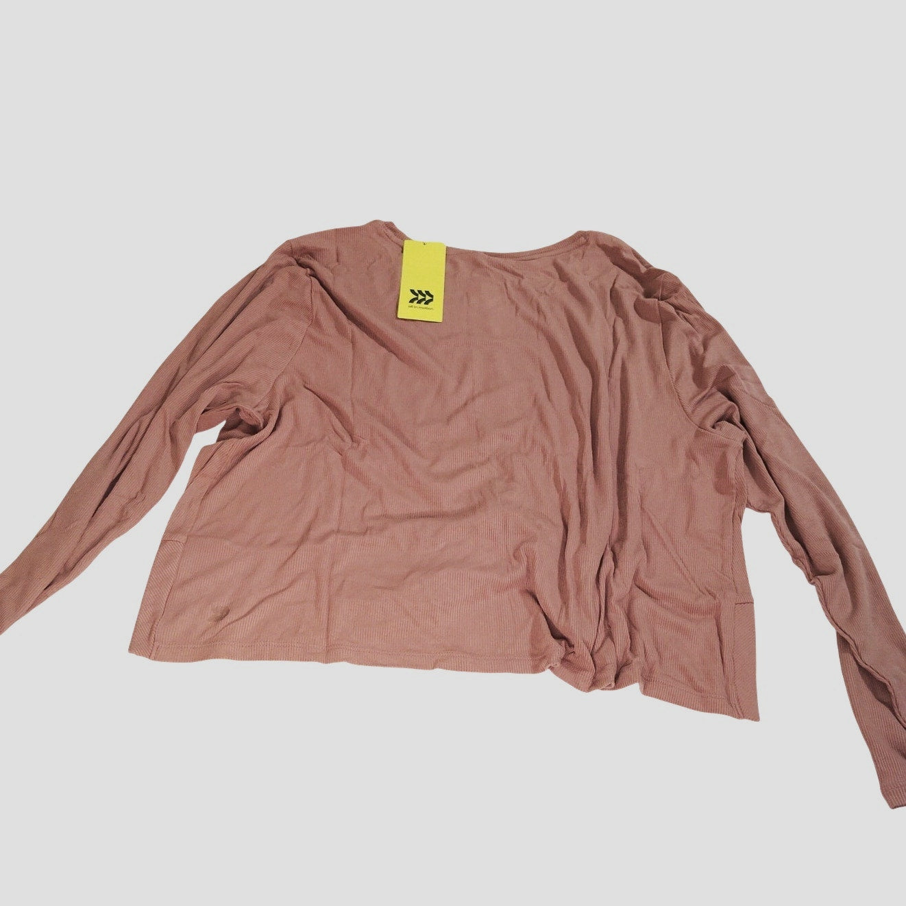 All in Motion Women’s Twist Front Long Sleeve Top Mauve 1X
