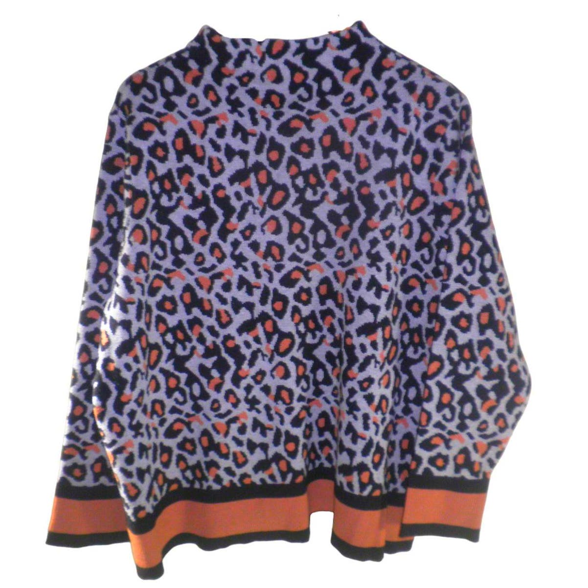 TRIBAL CHANDAIL TRICOT "ANIMAL PRINT" BLACK, GREY & CAMEL, FUNNEL NECK SWEATER