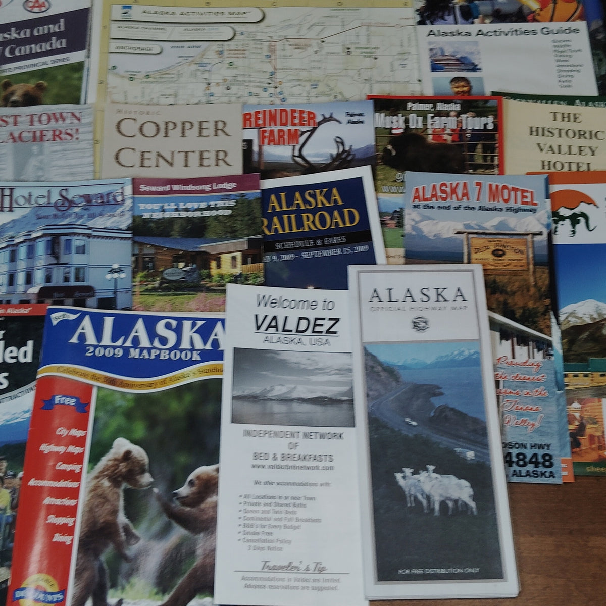 Vintage Alaska Travel Ephemera Lot - Maps, Brochures, Guides (2009-2016)