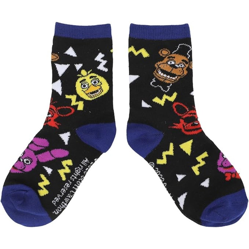 Five Nights At Freddy's Pizza Party Youth 3-Pair Crew Socks – Multicolor
