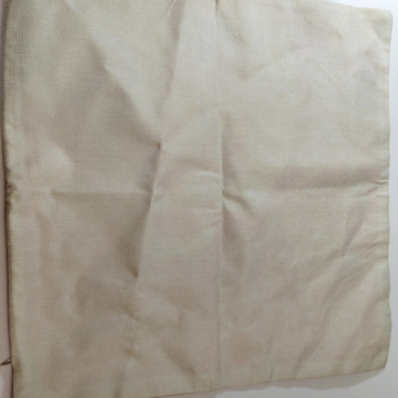 Christmas Throw Pillow Cover – Santa “HO HO HO” Design, 17.5" Square, Plain Back