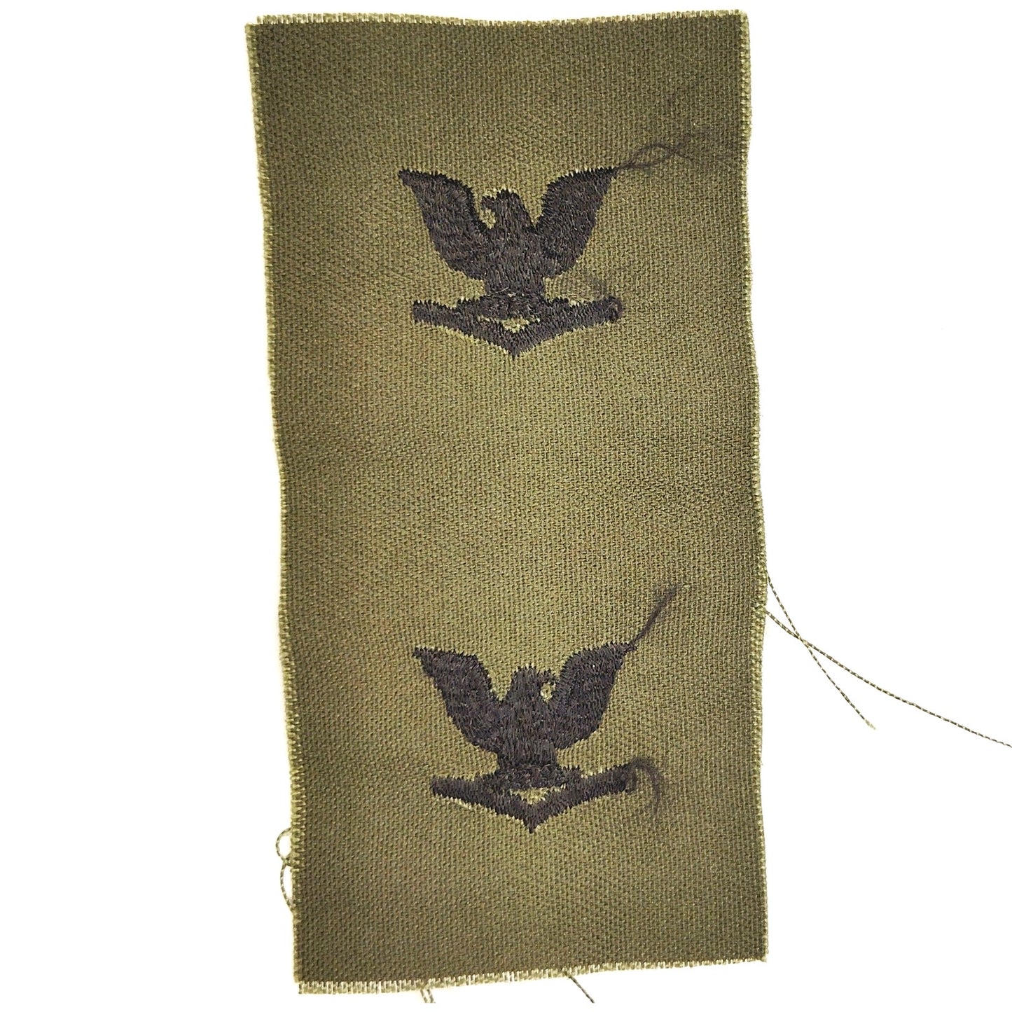 Vintage US Navy PO3 E4 Petty Officer Third Class Cloth Rank Insignia Pair Strip