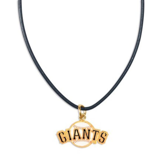 2017 San Francisco Giants 18" Leather Rope Charm Necklace, MLB Licensed Item