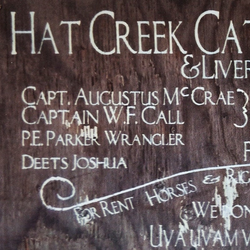 Hat Creek Cattle Company Wood Sign Lonesome Dove Replica Rustic Western 15×8