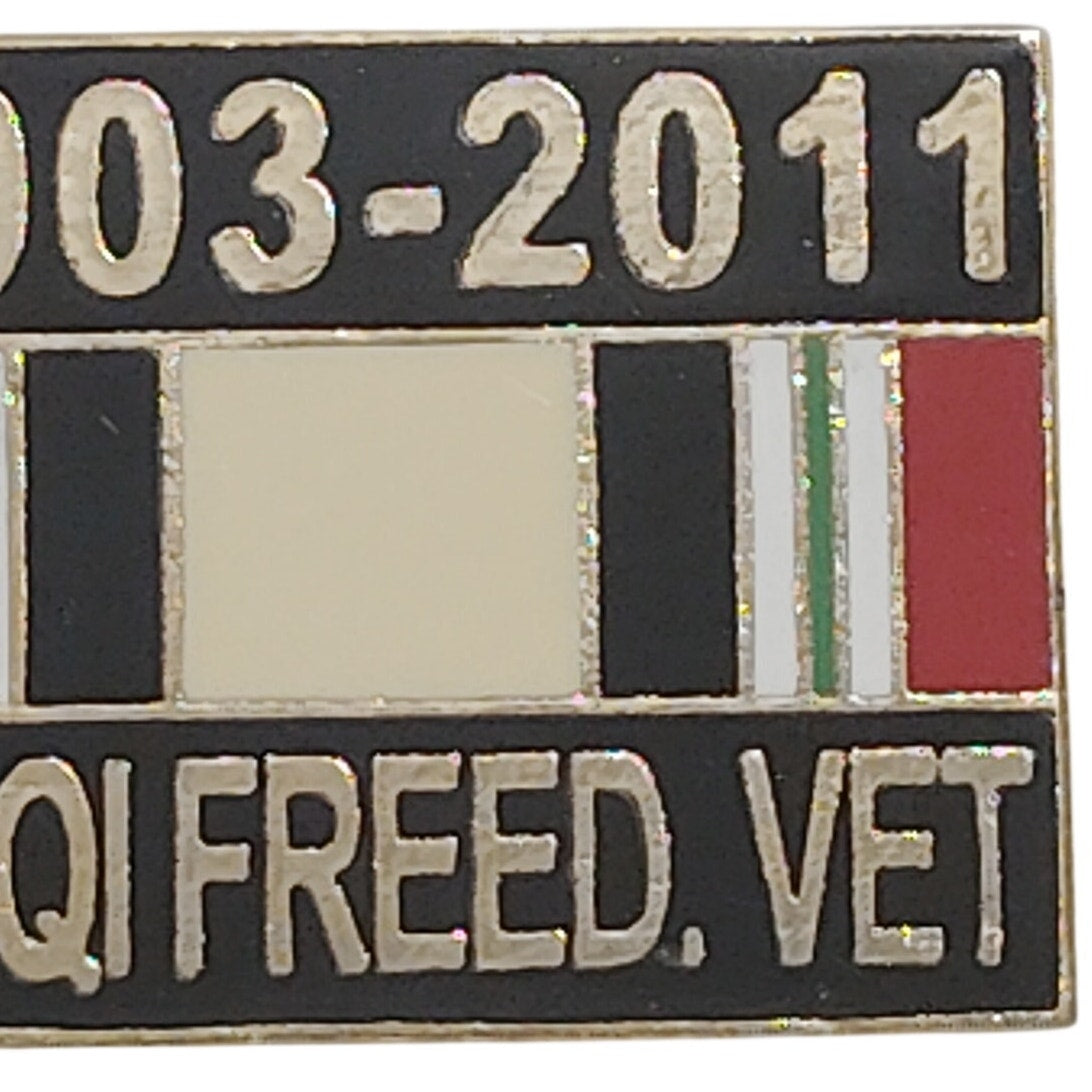 Iraqi Freedom Veteran Ribbon Hat/Lapel/Brooch Pin, 1" × 3/4", Clutchback Pin